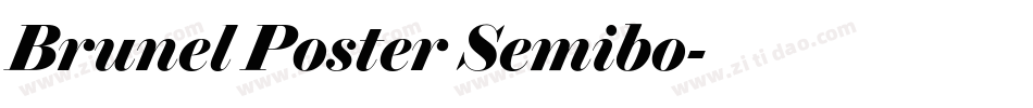 Brunel Poster Semibo字体转换